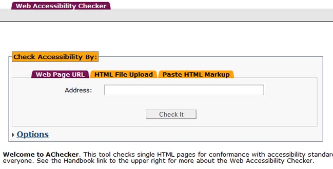 Screenshot of Accessibility Checker. Click to visit the website.
