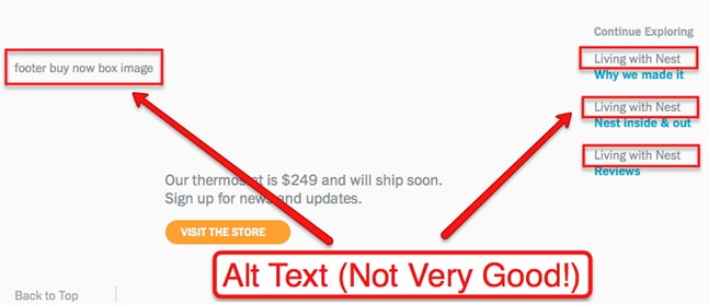 Website Image Usability & SEO Best Practices - Alt Text Example - Images Off