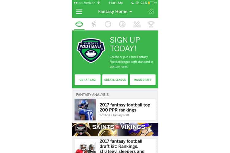 UX Case Study: ESPN's Fantasy App - Usability Geek