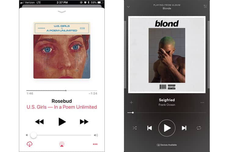 Ux Case Study Spotify Vs Apple Music Mobile Apps Usability Geek