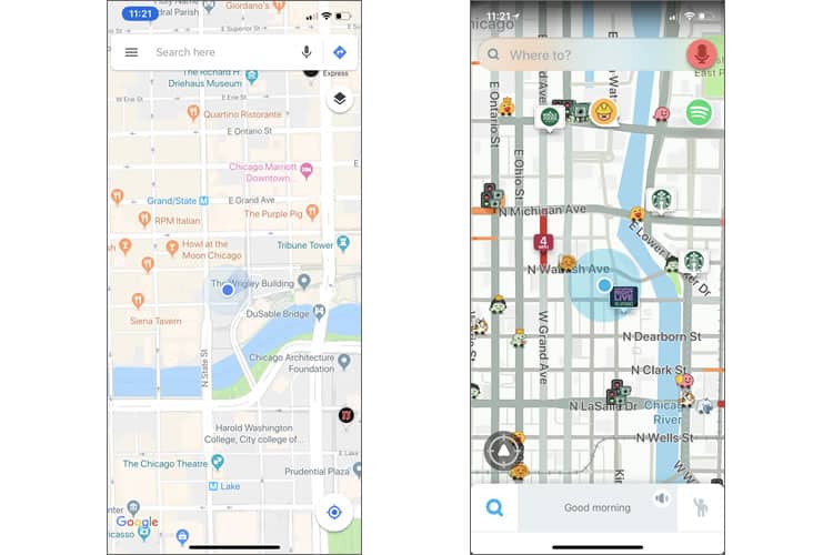 waze vs google maps for offline