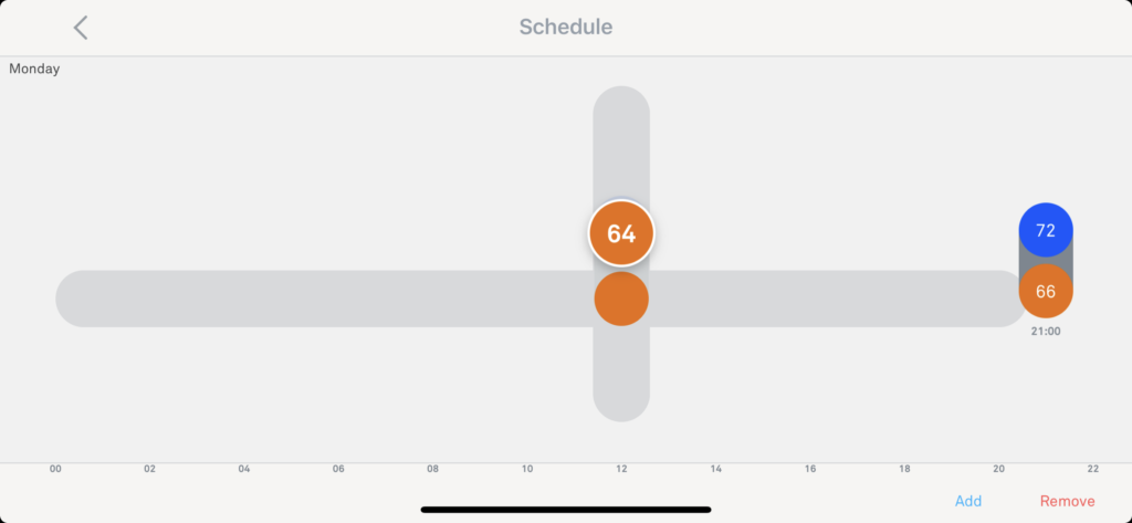 Interface of Nest’s scheduling feature.