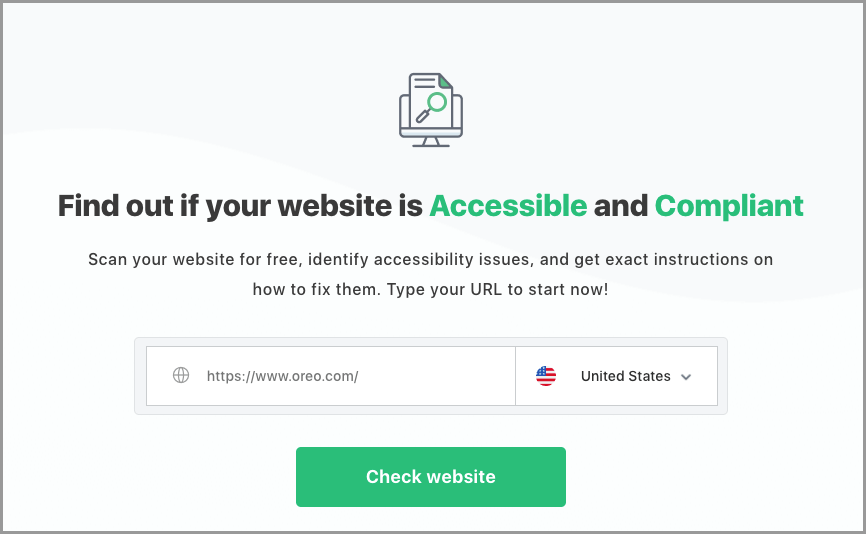 Screenshot of Accessibility Checker. Click to visit website.