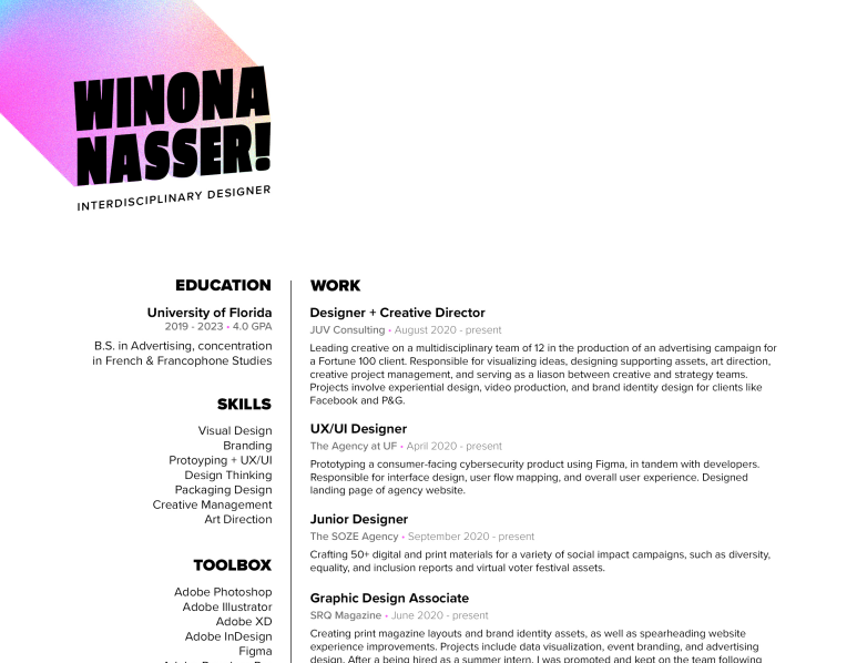 Partial snapshot of a resume